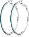 925 Cercei de argint Sterling Grandestone cercei Hoop Big Cubic Zirconia cercei Hoop Thin Rinstones rotund cercei Hoop pentru femei 20/30/40/50606070mm Hoops sclipitoare cu cristale pentru femei