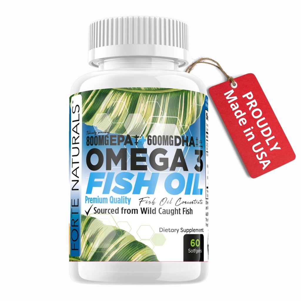 Omega 3 ulei de pește 2000mg HIG Potency 800mg EPA DHA 600mg supliment BURPLESS Non OMG Omega 3 Suplimente de acid gras ulei de pește HIGH DOSE pentru câini Pisici oameni fabricate în Statele Unite ale Americii