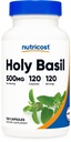 Nutricost Sfinte capsule Basil 500mg, 120 capsule vegetariene - Gluten gratuit, non-GMO