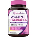Medic Rețete Femei Probiotice, 120 Caps 50 Miliarde CFU 16 Strains, cu Cranberry Organic, Digestive Immune Vaginal & Uurina Sănătate, Perioada de valabilitate Stabil, Lansare întârziată, Fără soia Gluten Dairy