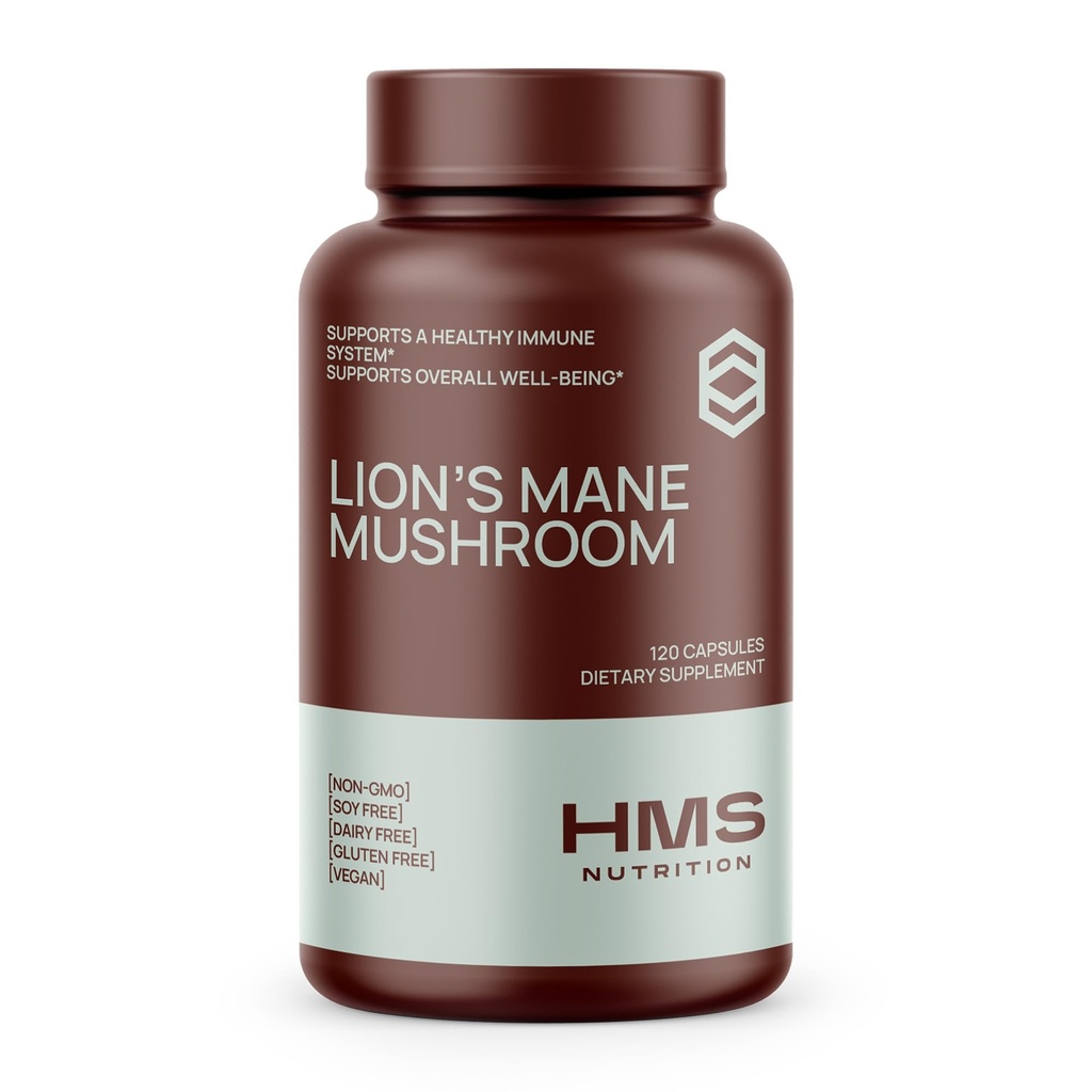 Lions Mane Supliment Capsule, Lions Mane Mushroom pentru suport imunitar, Memory & Focus Supliment, 1000mg per Serving, Non-GMO Vegan, 120 capsule, 2 luni de aprovizionare