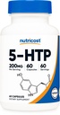 Nutricost 5-HTP 200mg, 60 capsule vegetariene (5-hidroxitriptofan) - fără GMO şi gluten