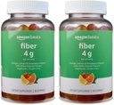 Basics (anterior Solimo Fiber 4g Gummy - Digestive Health, Supports Regularity, Orange, Lemon & Strawberry, 90 Gummies (2 per Serving) (Pachet de 2)