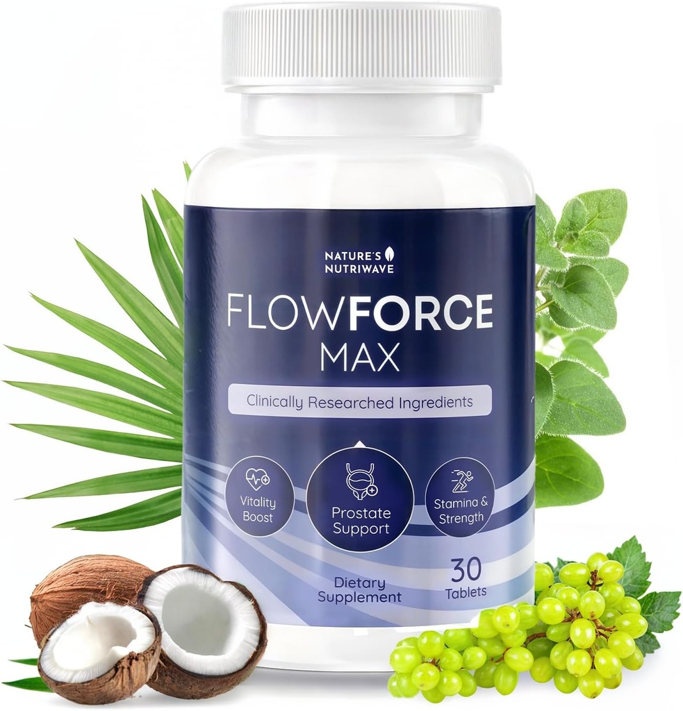 FlowForceMax Suplimentul de suport pentru plante naturale - Formula naturala pe bază de plante cu fierăstrău Palmetto Extract 