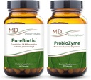 MD prescriptives PureBiotic and ProbioZyme Bundle - Digestive & Gut Health Supplement - 60 Capsule/90 Capsule