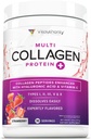 Multi Colagen Peptides pulbere pentru femei - Hidrolizat Colagen pulbere pentru femei cu tipuri I II III V & X Vitamina C & Acid hialuronic pentru piele de par si unghii (Afine) - 30 Serviri
