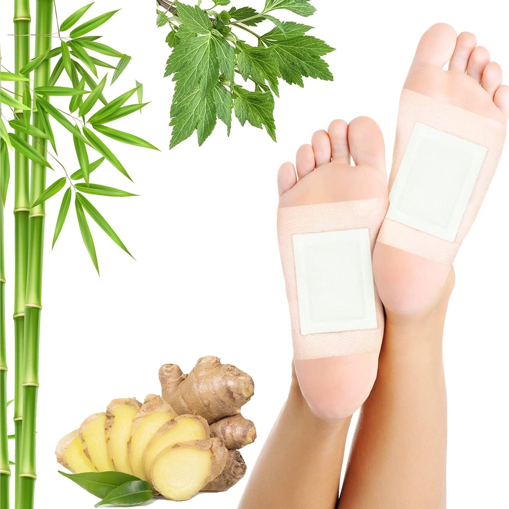 Limfatice drenaj Ginger Pads 50 Pads - Ginger Oil Foot patches Deep Cleansing Sleep Adids Relieve Stres și oboseală Îmbunătățește calitatea somnului