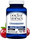 Pastile suplimentare cu cranberry pentru femei si barbati, 30000 mg Putere, Suport pentru tractul urinar cu vitamina C, Made in FDA-Registrate, NSF-Certified Facility, Suport sanitar global, 90 capsule