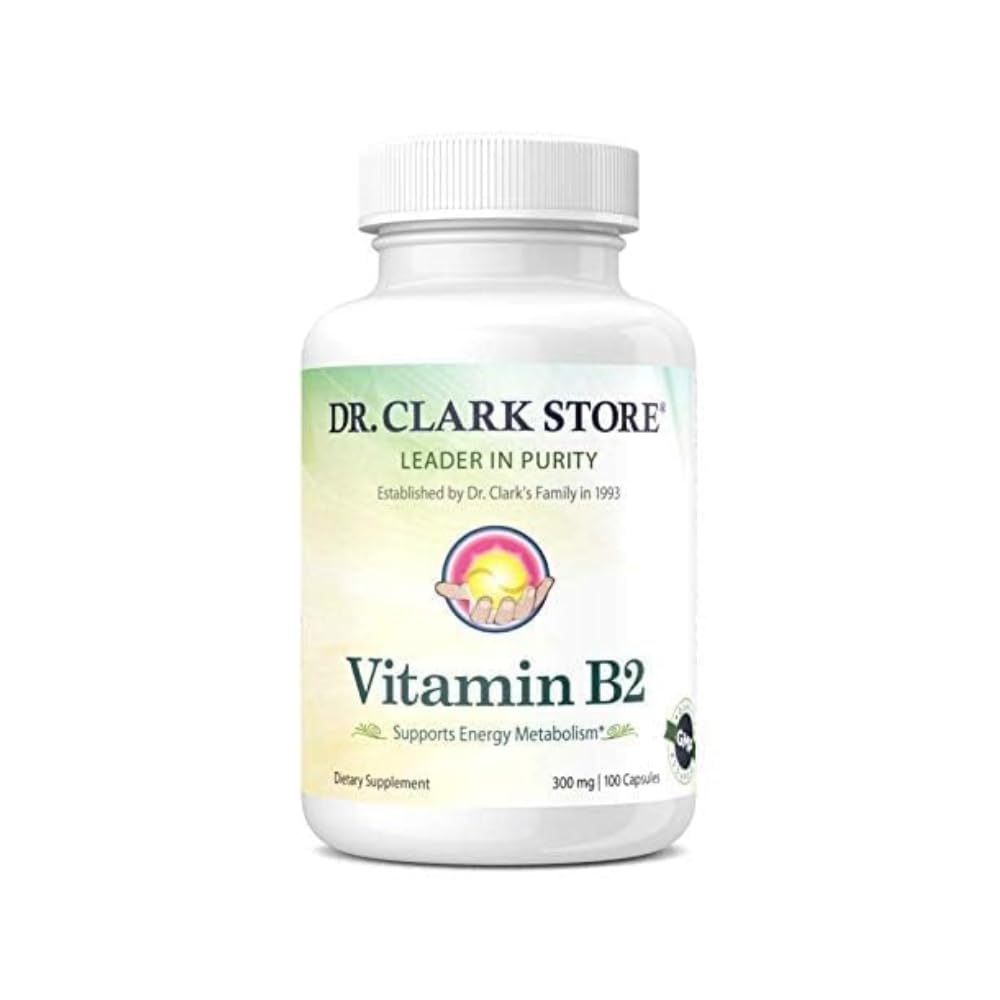 Dr. Clark Vitamina B2 Supliment, 300 mg, 100 capsule Gelatină