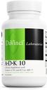 DAVINCI Labs ADK 10 - Ajuta la sustinerea sanatatii osoase, cardiace si imune - Supliment alimentar cu vitamine A, D3 & K2 (ca MK-7) - Vegetarian, Gluten Free & Soy Free - 90 capsule