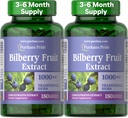Extract de fructe de puritan Premium Mândrie de fructe de pădure 250 mg (echivalent 1000 mg), 4:1 concentrat supliment tradițional de plante, vitamina C, 3 până la 6 luni de aprovizionare, 180 rapid de eliberare Softgels 2-Pack