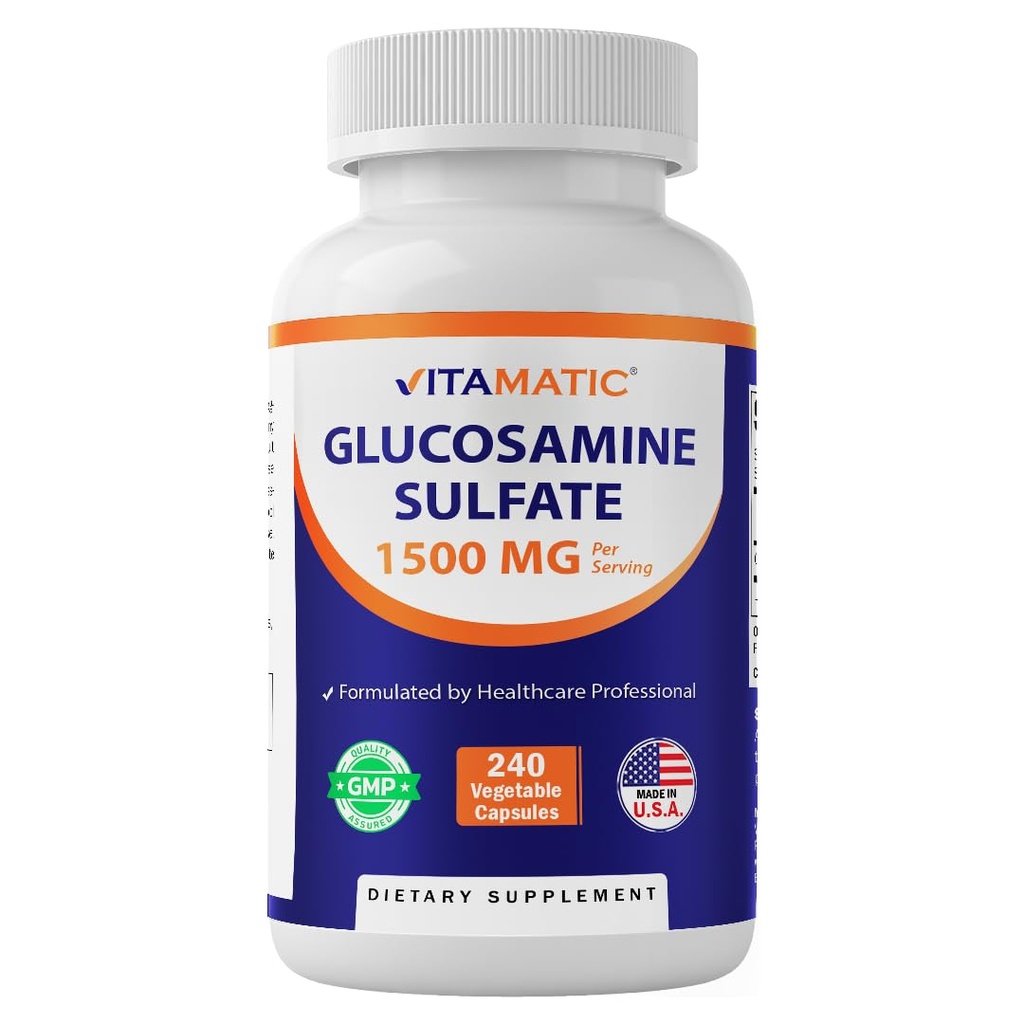 Vitamatic Glucosamine Sulfate Supliment, 1500 mg, 120 Serviri, 240 capsule