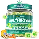 Enzime digestive Gume pentru femei și bărbați, Multi-Enzime cu 90Billion CFU Probiotice și prebiotice și postbiotice, legume și fructe Fibra Blend, Super Enzime pentru Digestive & Gut Health, Immune,60Cts