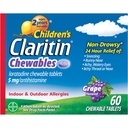 Claritin pentru copii Mestecables 24 HR copii Alergie Medicina, Struguri, 60 Conte