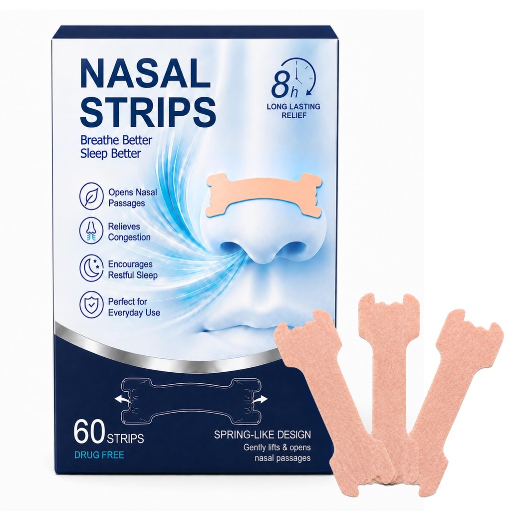 60PCS Extra Strength Nose Strips for Breathing Nasal Strips for Snoring