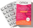 Omax Health Prebiotics and Probiotics Complex for Women, pH Balance, Vag Health, Urine Tract, Yeast & BV Prevention, Lactobacillus & Bifidobacterium 