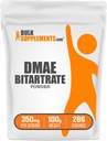 BulkSupplements.com DMAE Bitartrate Powder - Dimetilaminoetanol Bitartrat, DMAE Supliment - Neflavorat & Gluten Free, 350 mg per Serving, 100g (3.5 oz) (Pachet de 1)
