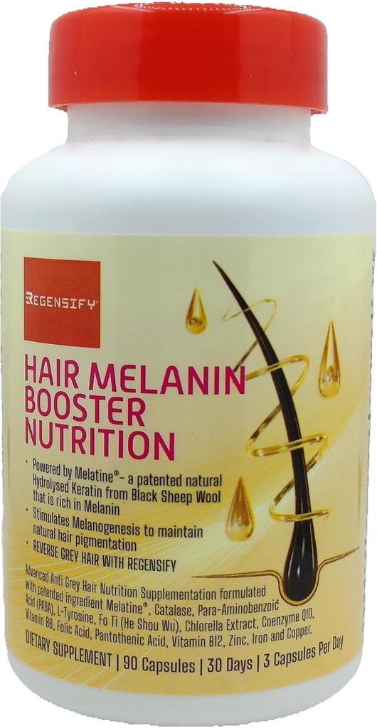 REGEN SIFY Hair Melanin Booster Nutrition [Anti Grey Hair Supplement for Men & Women 