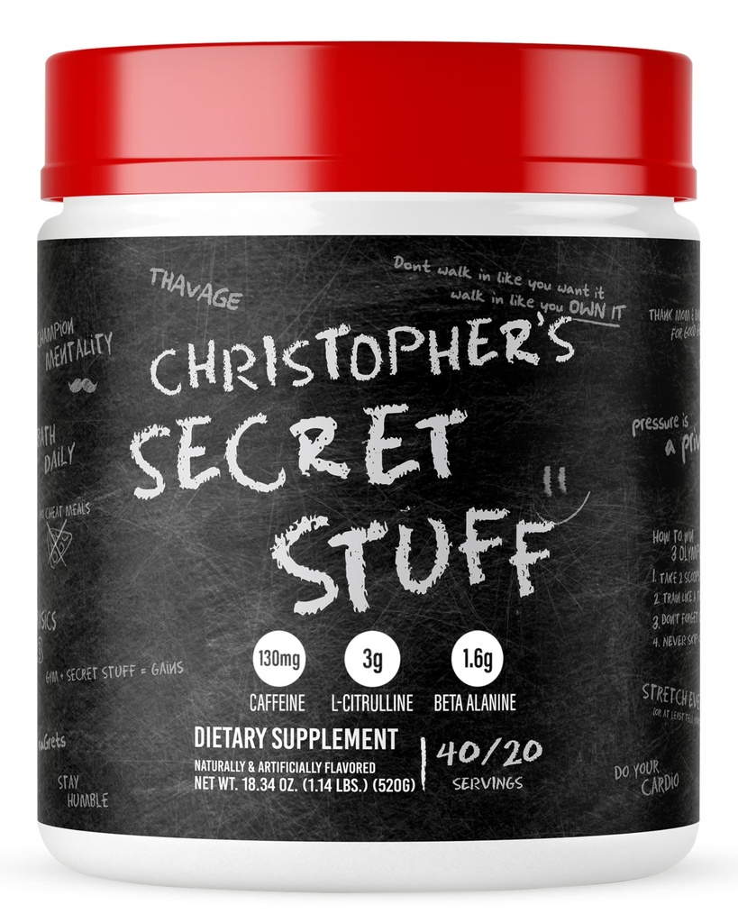 RAW lui Christopher lucruri secrete Pre antrenament pulbere, Thavage (Tasturi ca câștigătoare) - Chris Bumstead CBUM Preworkout Supliment pentru bărbați și femei - de lucru, hidratare și energie - 40 Serviri