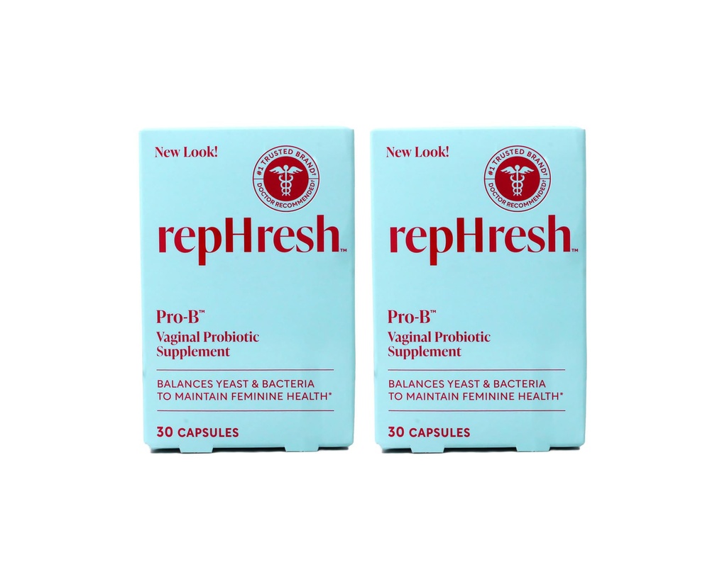 RepHresh Pro-B Suplimentul Probiotic Vaginal, 30 capsule, ambalaj cu 2 capsule