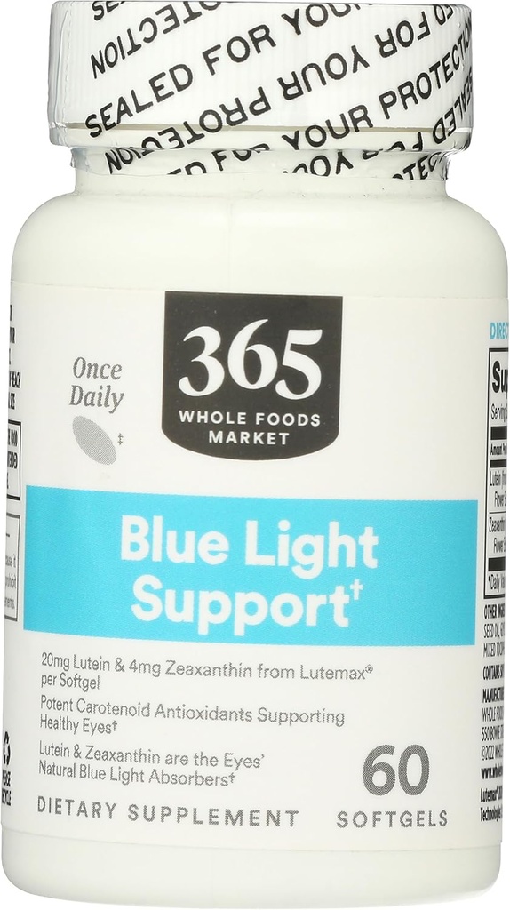 365 de Whole Foods Market, Lutein 20mg cu Zeaxantină 1mg, 60 Conte