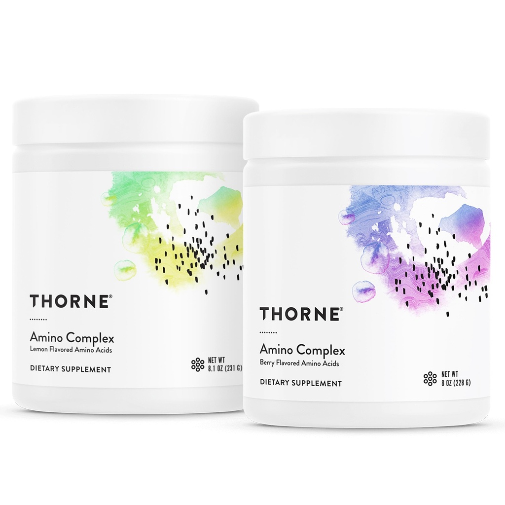 THORNE - Amino Complex Bundle - Promovează Lean Mass and Energy Production - Lemon & Berry Flavors