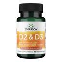 Swanson Vitamina D Complex cu vitamine D2 & D3 - Complex complet de vitamine Sunshine pentru Bone, Dental & Immune Health - Supliment de vitamine (50 mcg, 60 Capsule Veggie)
