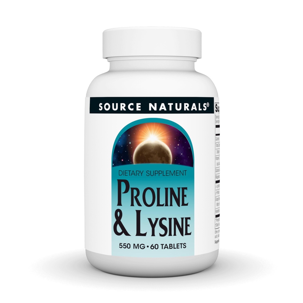 Naturals sursă L-Proline & L-Lysine, 550mg - 60 comprimate