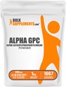 BulkSupplements.com Alpha GPC Pulbere - Suplimente coline, Alpha GPC 300mg - Fără aromă și gluten, 600mg per Serving, 1kg (2,2 lbs) (Pachet de 1)