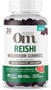 Om Mushroom Superfood Reishi Gummies, Statele Unite ale Americii crescut ciuperci organice, Sprijină Sănătate imună, Echilibru, & Stres, 60 Conte, 30 Servings Gummy Suplimente