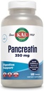 KAL Pancreatin 350mg, Enzime digestive pentru femei și bărbați, Enzime pancreatice pentru suport digestiv de sănătate, Gluten gratuit, non-GMO, Dezintegrare rapidă, 60-Day Guarantee, 500 Serviri, 500 comprimate