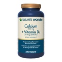 Natura Wonder Calciu 600 mg cu vitamina D3 20 mcg pentru sănătatea osoasă, 220 comprimate