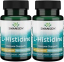 Swanson L-Histidină - Ajipure 500 mg 60 Veg Caps (2 ambalaj)