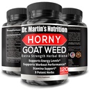 Super Putere 1590mg Horny Goat Buruieni 120 Capsule cu Maca Arginine & Ginseng - Boost în mod natural sănătatea ta, Performanță antrenament, Rezistență & energie, Sănătate comună pentru bărbați și femei (120C)