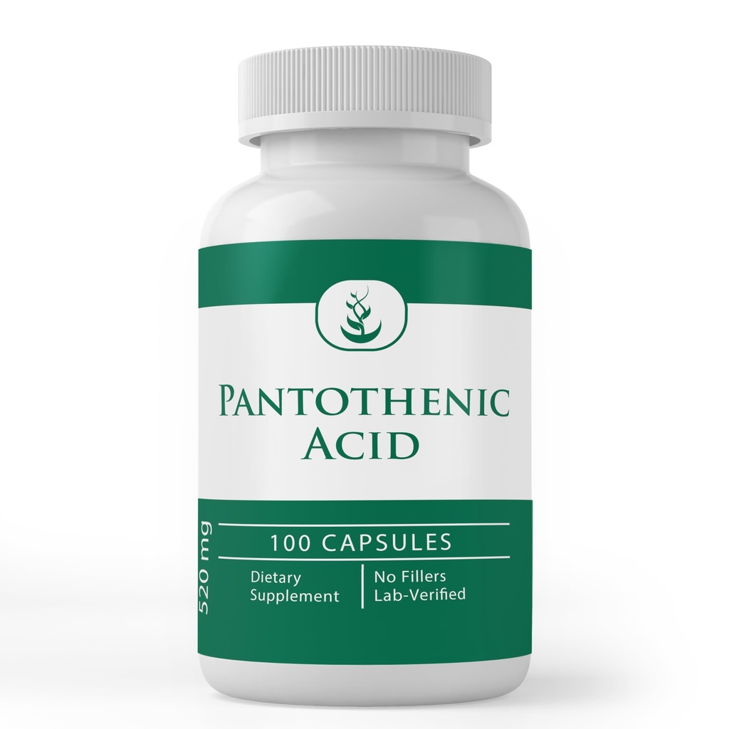 Acid pantonic (100 capsule) Pur, Vitamina B5, Supliment de calciu