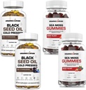 ORGANICS NATURE Black Seed Oil Capsules (2 Sticle) & Sea Moss Gummies (2 Sticle)