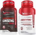 Herbtonics Coreeană Panax Red Ginseng și Booster testosteron puternic pentru bărbați Bundle