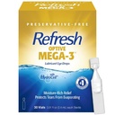 Refresh Optive MEGA-3 Picături lubrifiante pentru ochi Lacrimi artificiale fără conservanți, 0,01 fl oz (0,4 ml), 30 Containere cu utilizare unică