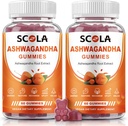 Gumiile Ashwagandha, Gumiile calme cu extract de rădăcini Ashwagandha Vitamina D Zinc, Suplimentul Ashwagandha pentru echilibrul de stres în somn, Vegan, Non-GMO, Gluten-Free, 120 Conte