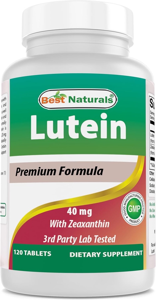 Cele mai bune naturale Lutein 40 mg cu Zeaxantină- 120 comprimate
