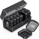 PULIV Daily Pill Organizator cu 7 Compartimente mari separate, cutie pilula portabil 7 zile pentru buzunar, Artrita-Friendly Organizator de medicamente cu dublă protecție pentru vitamine mari, uleiuri de pește (negru)