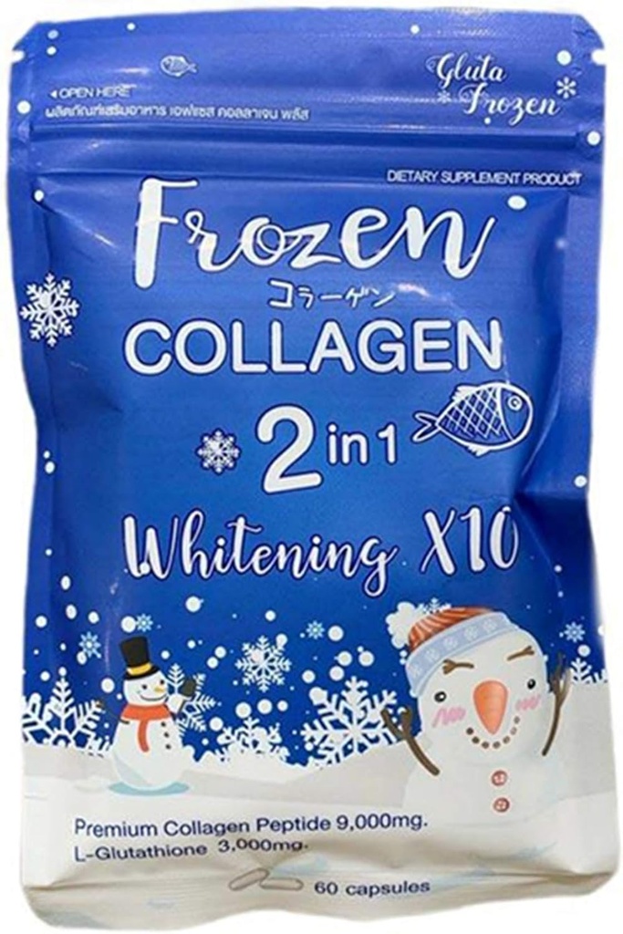 2 din 1 Premium Colagen Peptide & Glutatione, 60 capsule