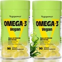 Vegan Omega-3 DHA Suplimente - Premium Fish Oil Alternative de la Algae Oil 