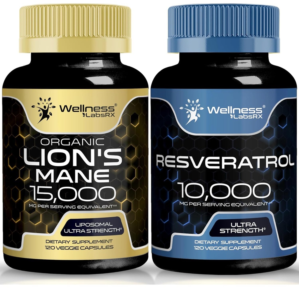 wellNESS LABSRX Capsule Resveratrol 10000 - Lions Mane Supliment capsule
