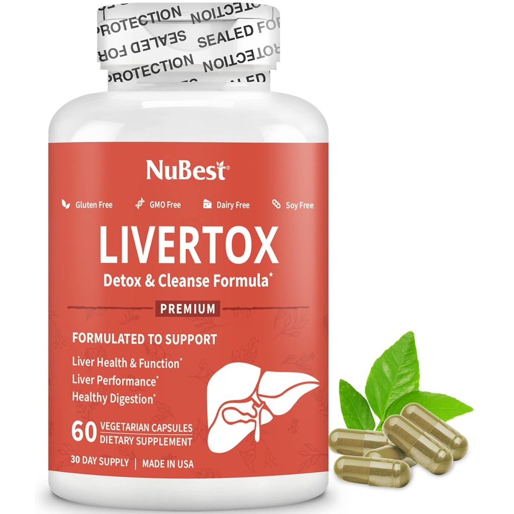 FicatTox - Advanced Liver Detoxifiere & Cleanse Formula - Herbal Liver Support with Milk Thistle, Turmeric, Artichoke, Dandelion, Beet & Zinc Ajuta la functia hepatica & Digestion 