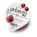 Gelatein Plus Cherry: 20 grame de proteine. Ideal pentru diete lichide clare, dificultăţi de înghiţire, dializă şi oncologie. O gustare grozavă înainte sau după antrenament. (12 ambalaj)