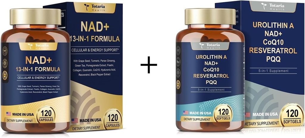 Totaria NAD Supliment pentru femei Bărbaţi 120 capsule Urolitin Supliment 1000mg 120 capsule moi