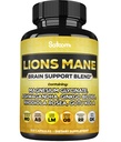 Lions Mane Supliment capsule cu magneziu cu rădăcină Ashwagandha, Ginkgo Biloba, Rhodiola Rosea și Gotu Kola - 210 capsule Vegan - Suport creier de sănătate, Mood pozitiv și producția de energie