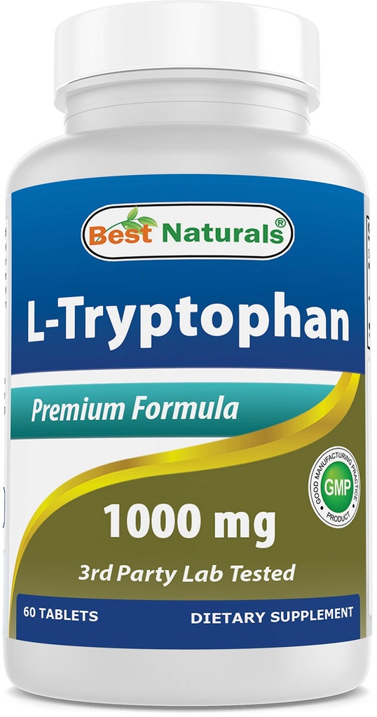 Cele mai bune naturale L- Tryptofan 1000 mg 60 comprimate