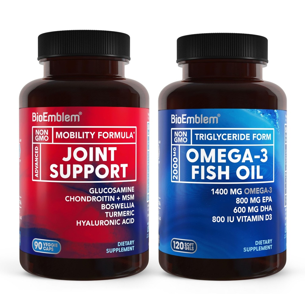 BioEmblem Omega-3 ulei de pește 2000mg și sprijin comun
